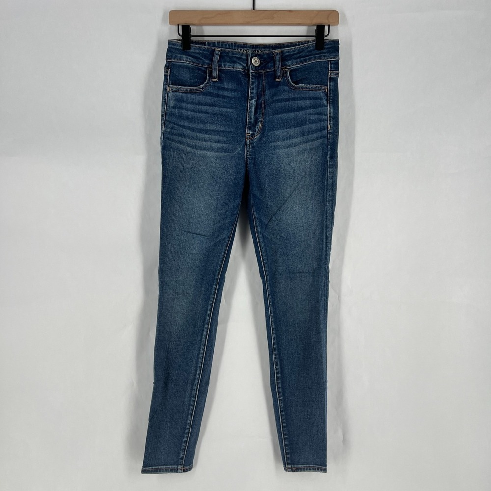 American Eagle Outfitters Hi-Rise Jegging Jeans Women 8 Short Blue‎ Denim Cotton